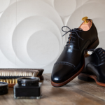 by Snowdrop from Getty Images Black men's shoes after professional showshine
