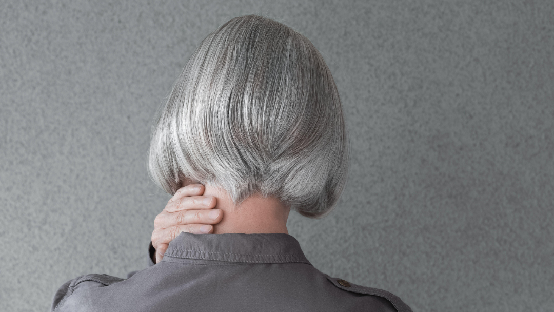 Grey Hair Coloring by Studio Light & Shade from Alamy Rear view of women's gray hair after hair coloring mid length beautiful multi-color grays
