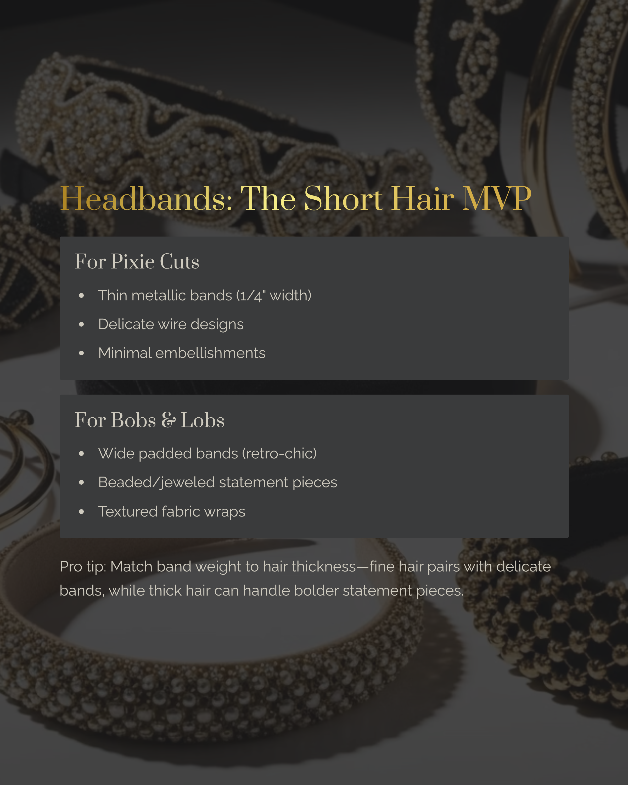 Graphic: " Headbands: The Short Hair MVP" 